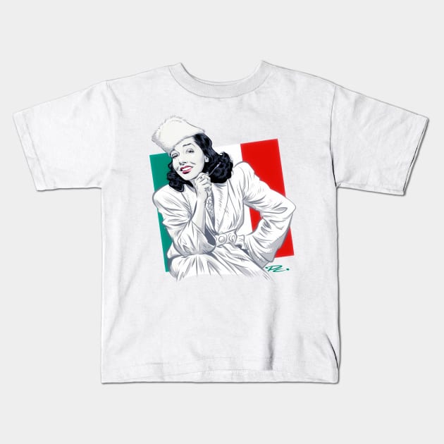 Lupe Valez - An illustration by Paul Cemmick Kids T-Shirt by PLAYDIGITAL2020